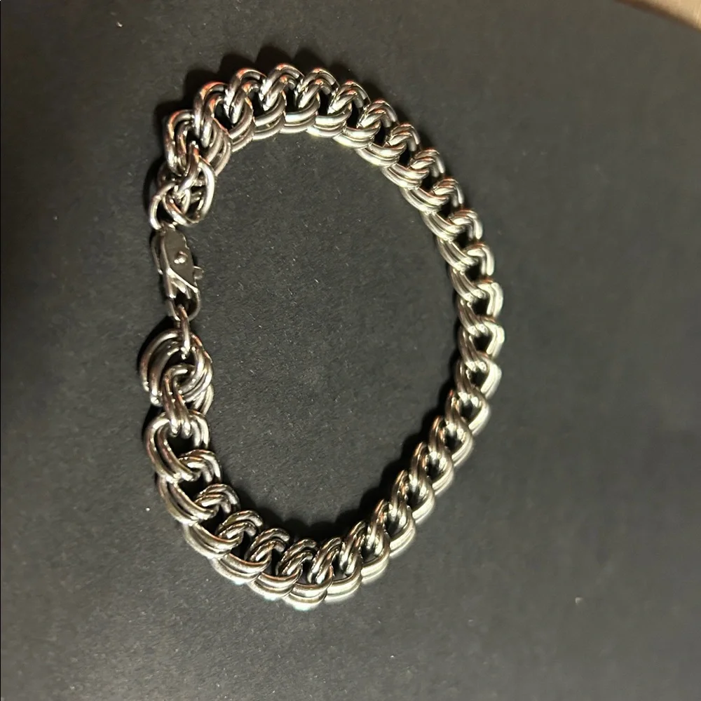 Men's Silver‎ Chain Bracelet ChainMail Bracelet